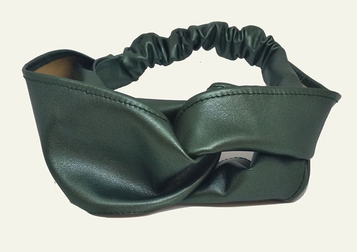 Пов'язка на голову з палітуркою зелена Київ - фото 1