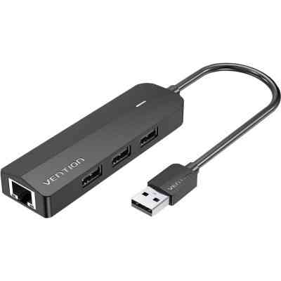 Концентратор Vention USB 2.0 to 3хUSB 2.0 + RJ45 100M Ethernet (CHPBB) Вінниця