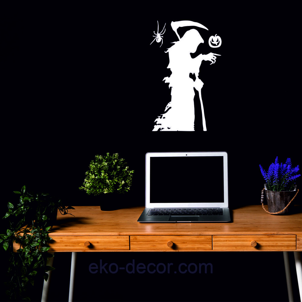 Декоративное настенное Панно «Смерть с косой», Декор на стену 110*71 см, Белый Киев - изображение 6