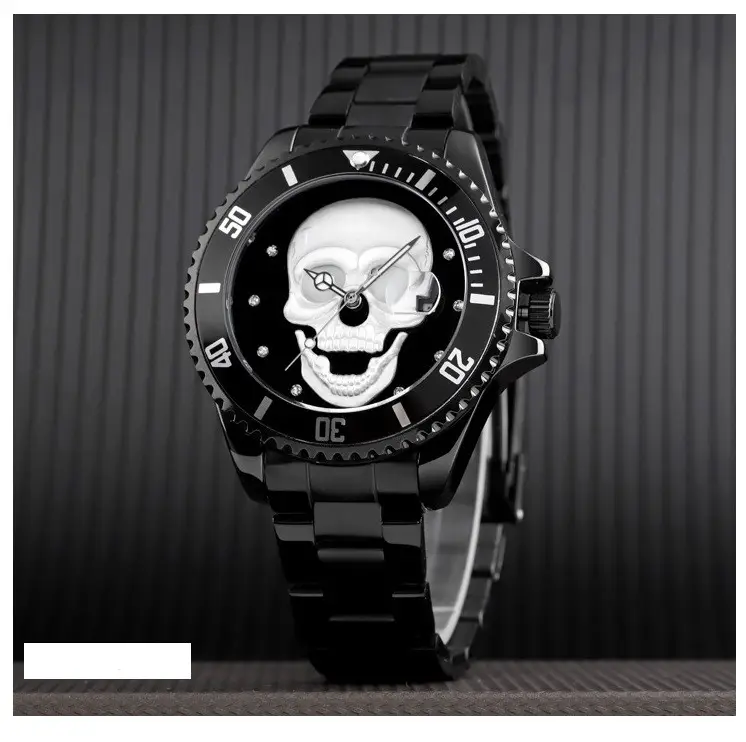 Часы мужские наручные с черепом Skmei 9195 (Черный) Винница - изображение 6