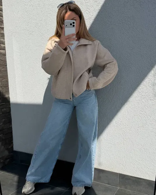 Женская оверсайз кашемировая тёплая весенняя бомбер-куртка (42-52) Одесса - изображение 2