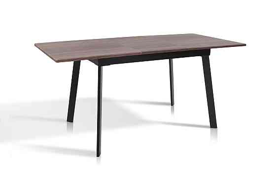 Стіл Етна 120(+40)*75 чорний метал/дуб ТК (горіх) Київ