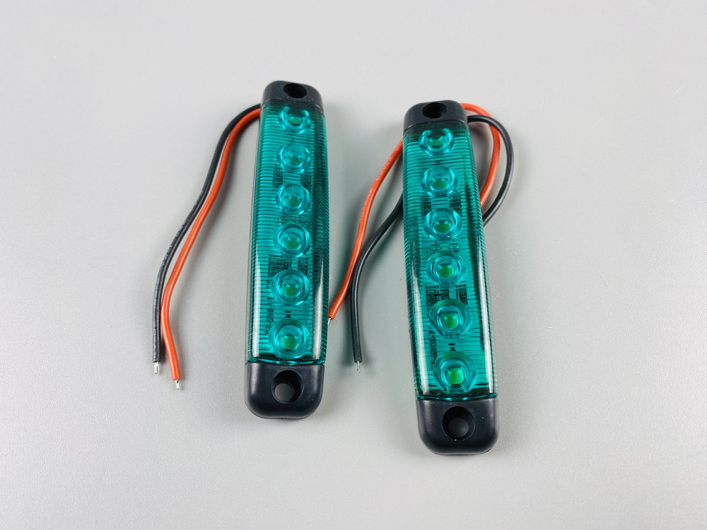 Ліхтар LED габаритний 24V IP67 6 led діодів SMD, оптична лінза + кріплення для авто Мукачево - фото 7