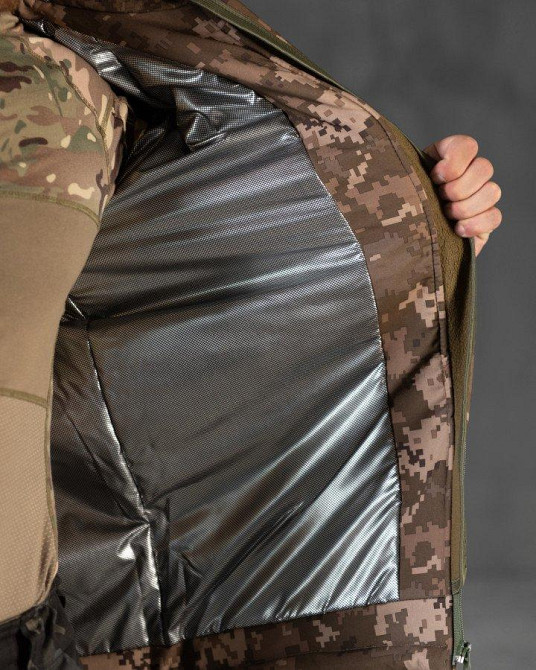 Зимова чоловіча тактична куртка Softshell OMNI-HEAT піксель XXL Одеса - фото 3