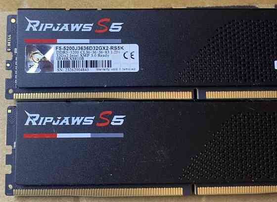 DDR5 G.Skill 64GB 5200Mhz Ripjaws S5 Київ