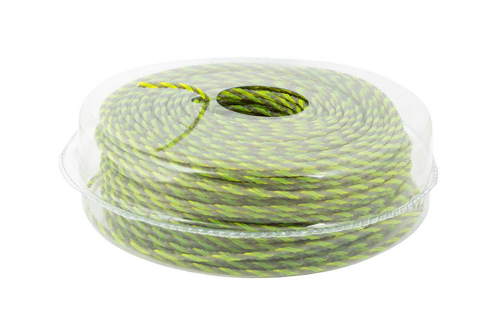 Волосінь для тримера безшумна MASTERTOOL SPIRAL SQUARE 2.70 мм 107 м (блістер) двоколірна 19-0413 Рівне - фото 1