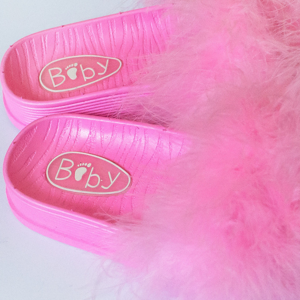 Шльопанці для дівчинки дитячі пухнастики PaGo рожеві Одеса - фото 11