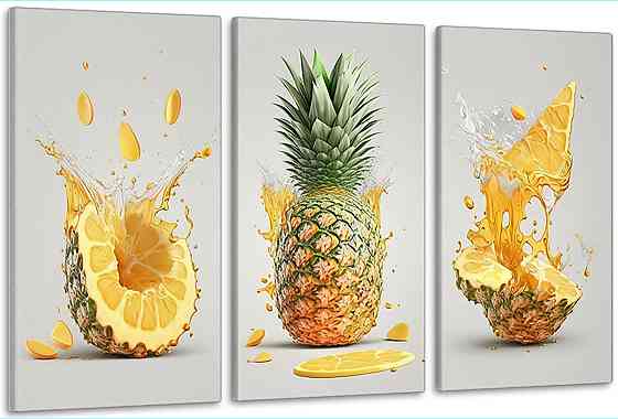 Модульная картина в гостиную / спальню  Ананас     ART-130_3A 70х130 см Киев
