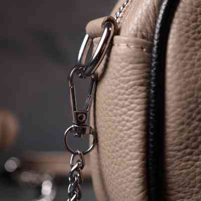 Сумка Vintage Жіноча вечірня на ланцюжку з натуральної шкіри Бежева (22381) Вінниця