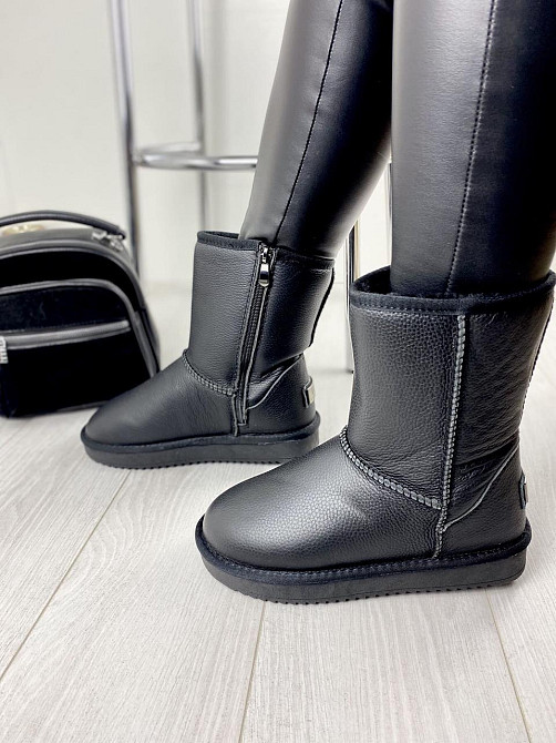 ITTS Угги жіночі ITTS чорні натуральна шкіра высота 19 см размеры 36-41 (5808-8) Коломия - фото 4