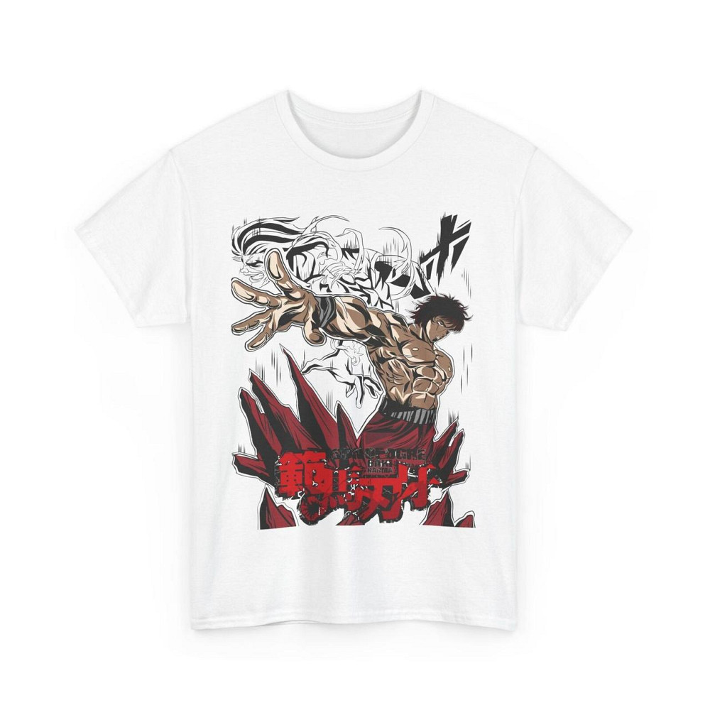 Футболка для хлопчика з аніме принтом Бакі Грапплер Гйм Воркоут оверсайз (зріст від 165 до 180) Чорний AnimeJ0402m Дніпро - фото 6