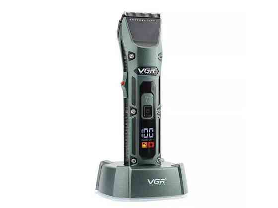 Машинка для пiдстригання 5Вт Акумулятор (clipper) VGR V-696, 4 насадки, LED display ТМ VGR Київ