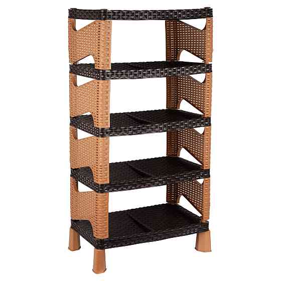 Етажерка 4-х ярусна Violet House 0733 Ротанг Гелаксі Brown (6819243) Київ