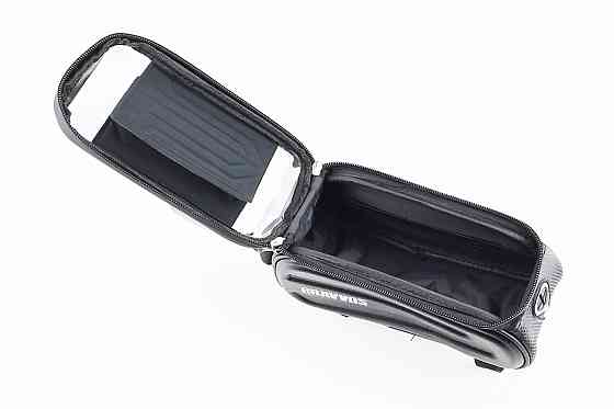 Сумка на раму (жорсткий чохол) з водонепроникним відділенням для смартфона 230х100х110мм, сонцезахисний козирок, кріпл. на липучці, вологозахисна Киев