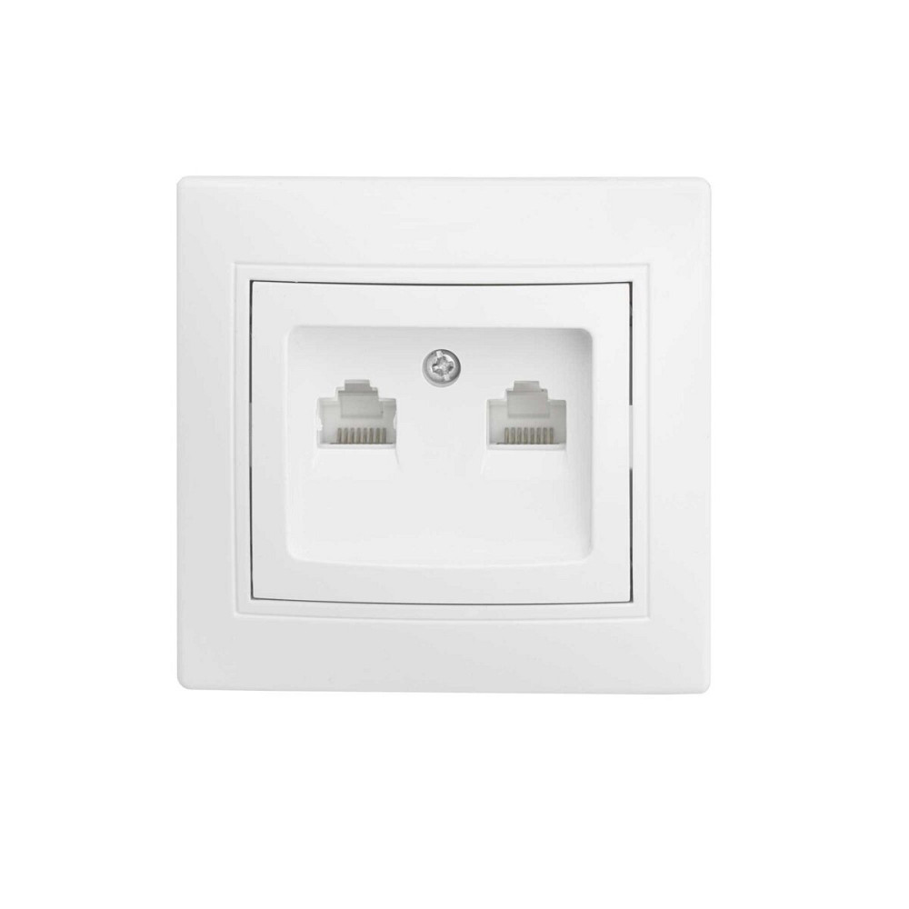 Розетка BW-2008 2-на комп'ютерна біла Коломыя - изображение 1