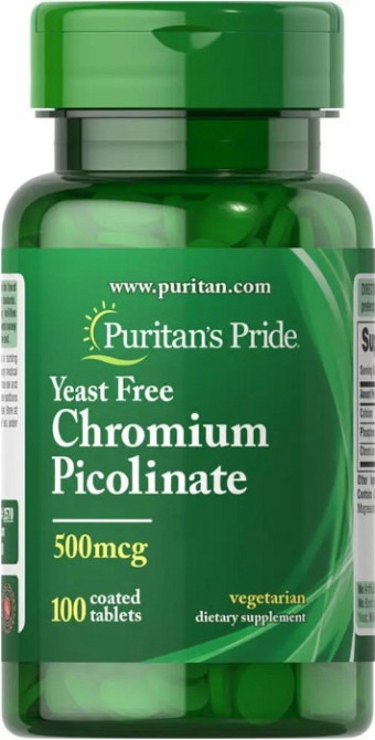 Пиколинат хрома Puritan's Pride Chromium Picolinate 500 мкг 100 таб Киев - изображение 1