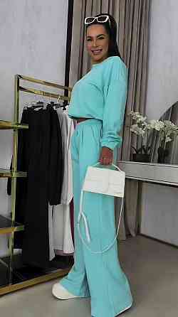 Женский прогулочный костюм двойка: кофта и штаны петля Мятный, 42/46 Одесса