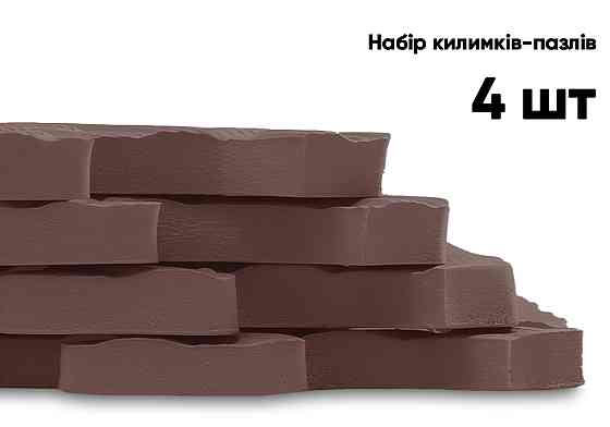 Татамі мат EasyFit SwallowTail 4 шт (60х60х1 см) пазл хвіст ластівки коричневий Коломия