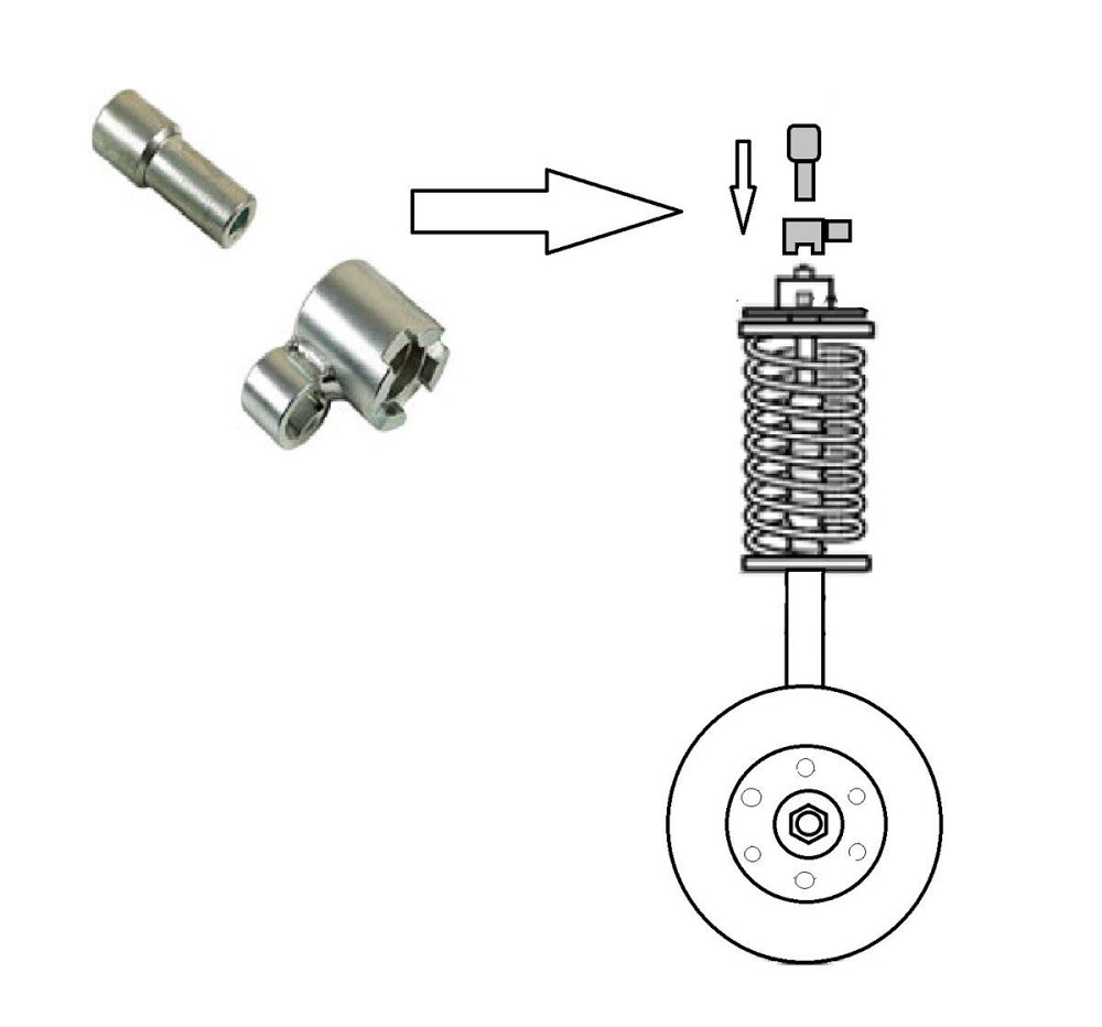 Ключ/удерживающий инструмент для верхней гайки передней стойки, 2 шт. - для Volvo HCB AUTO TOOLS A1381 Одесса - изображение 5