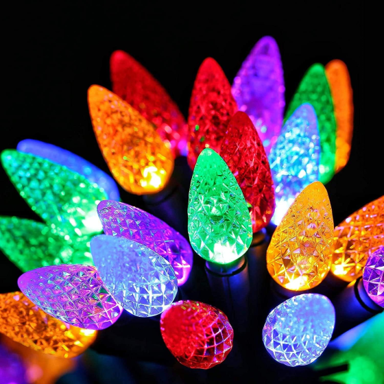 RGB Різдвяна гірлянда 50 LED з таймером — атмосферне світло для дому та двору, водозахист, 8 режимів Київ
