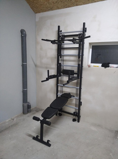 Профессиональная шведская стенка взрослая металлическая спортивная для детей и взрослых с эспандерами Каменское - изображение 2