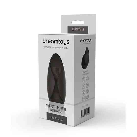 Мастурбатор с вибрацией Dream Toys Essentials, открытый, нереалистичный, черный, 13 см Sex Aura Киев