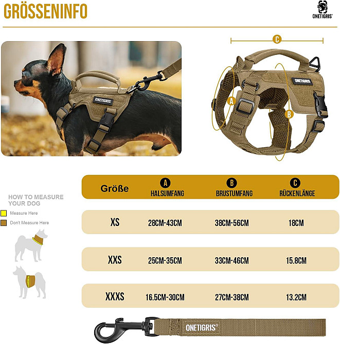 Тактична шлея для малих порід собак OneTigris розмір XS Луцк - изображение 2