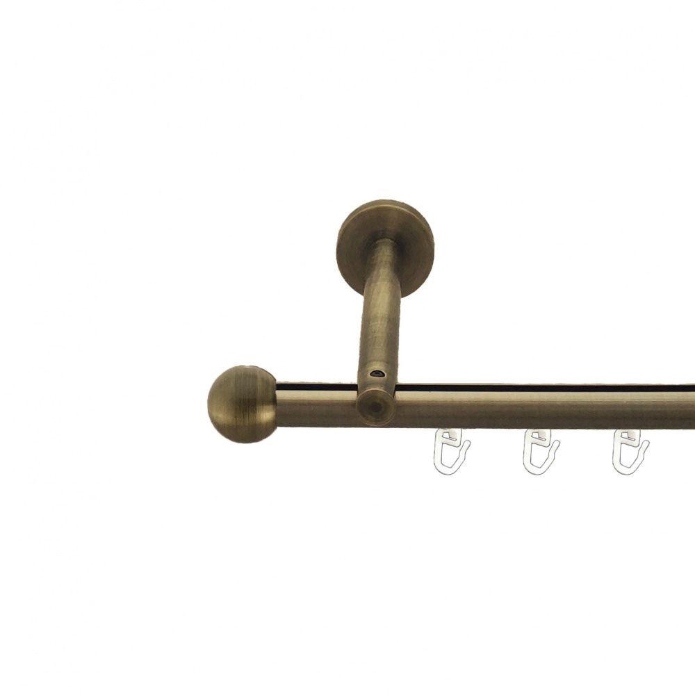 Карниз Orvit Куля Болонь металевий однорядний циліндр+профіль (16 см) профільна труба  Антик 19 мм 160 см (7218007) Львів - фото 1