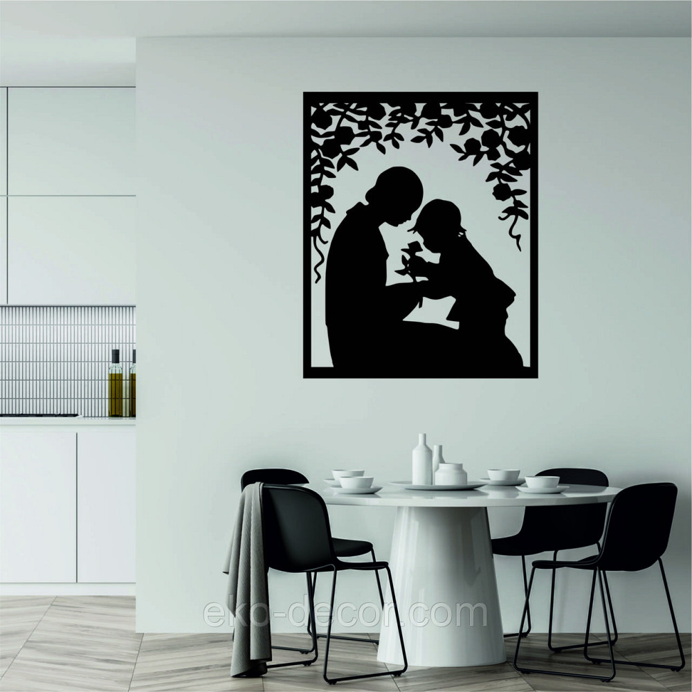 Декоративное настенное Панно «Мать и ребенок» Декор на стену 90*73 см, Черный Киев - изображение 7