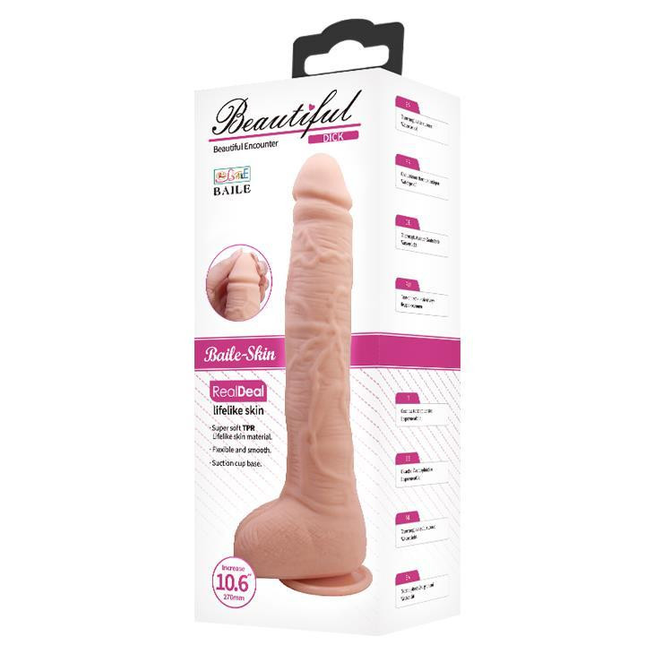 Фаллоимитатор Beautiful Dick, телесный, 28 см Sex Aura Киев - изображение 4