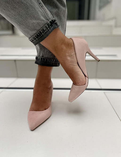 Seastar Туфлі жіночі SEASTAR пудра еко-замш висота каблука 9.5 см 37р. (2536) Коломия - фото 8