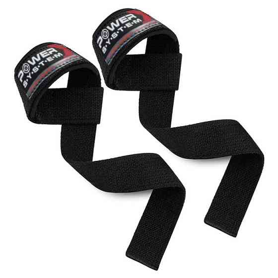 Лямки для тяги Power System PS-3400 Power Straps Black/Red Кам'янське