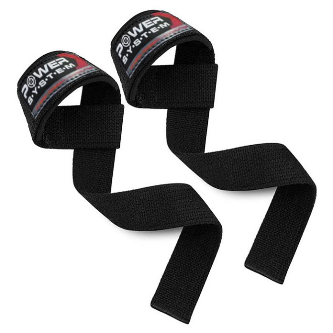 Лямки для тяги Power System PS-3400 Power Straps Black/Red Кам'янське - фото 2