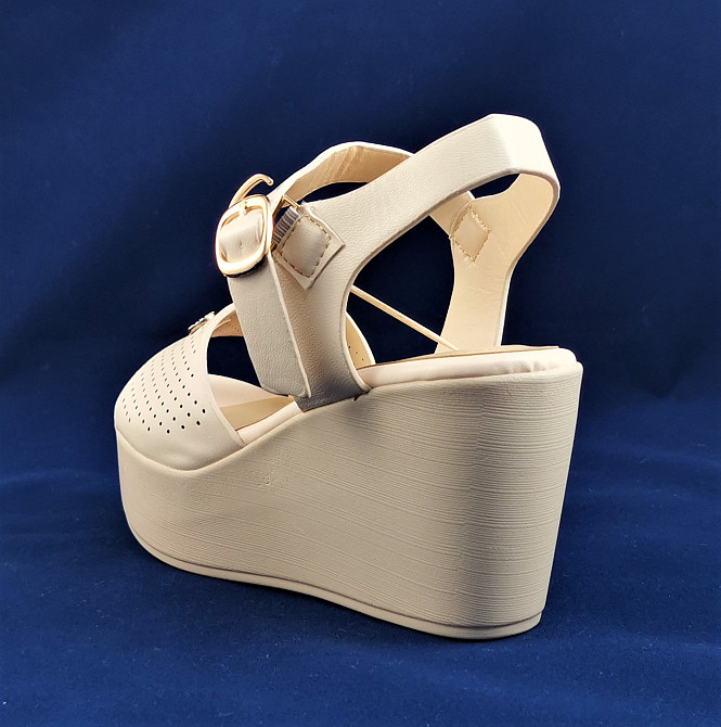 Жіночі Сандалі Босоножки на Танкетці Платформа Бжевелітні (розміри: 40) - 15 Дніпро - фото 5