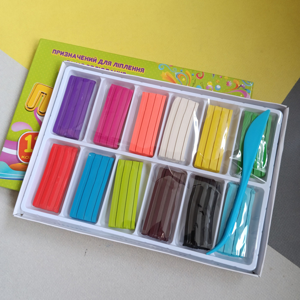 Пластилин 12 цветов Киев - изображение 1