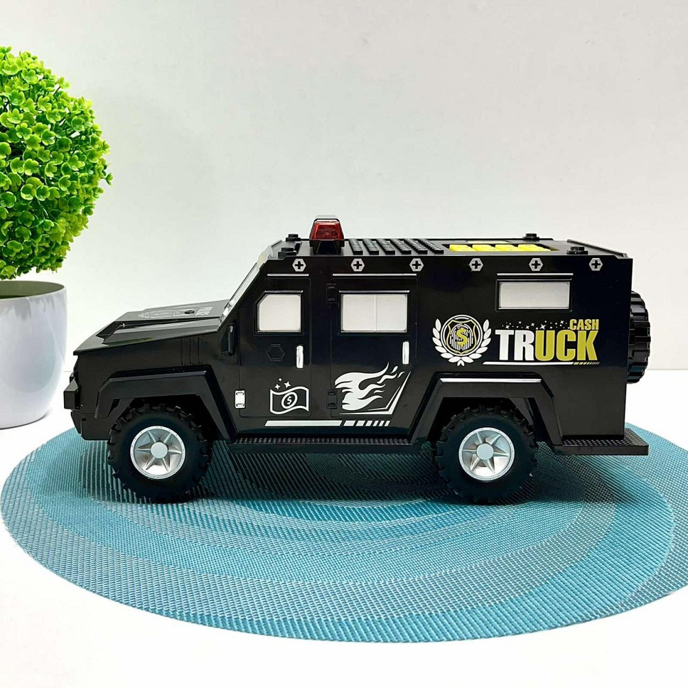 Сейф-скарбничка Машина поліцейська 3в1 з кодовим замком 30см Чорна (DSM-6672) Чернігів - фото 5