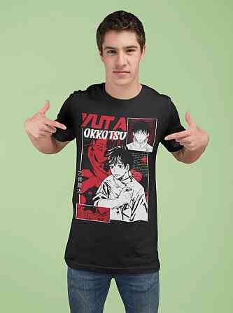 Футболка аниме Магическая битва оверсайз (S/M/L) Черний AnimeJ1009 Днепр