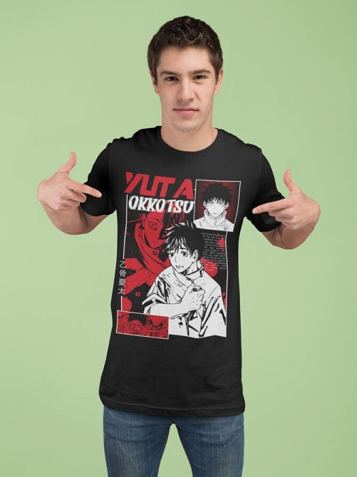 Футболка аниме Магическая битва оверсайз (S/M/L) Черний AnimeJ1009 Днепр - изображение 3