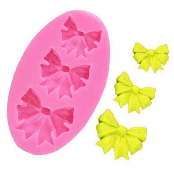 Молд силіконовий Бантики 50 на 85 мм рожевий Київ