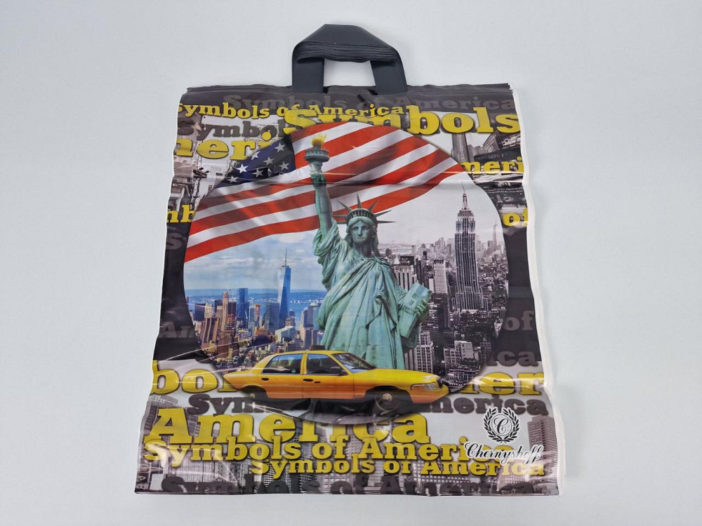 Пакет із петльовою ручкою 40*45(65 мкм)"Америка Ренпако (25 шт.) Харків - фото 1