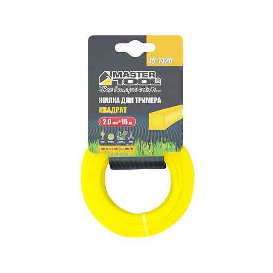 Леска для триммера MASTERTOOL КВАДРАТ 2,00 мм 15 м 19-1420 Ровно