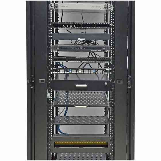 Боковий організатор кабелю з кришкою до шаф CMS MGSE 42U, сірий Київ