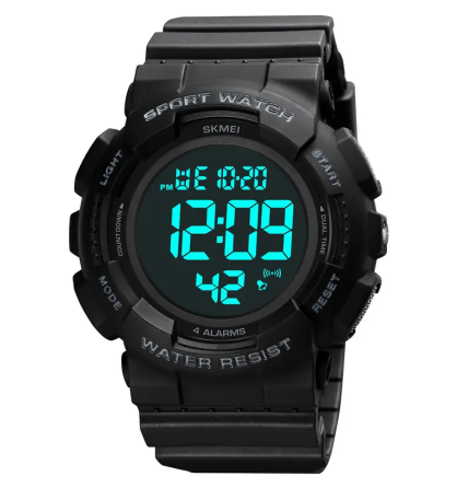 Чоловічий наручний спортивний годинник Skmei 2081 Чорний з чорним Вінниця
