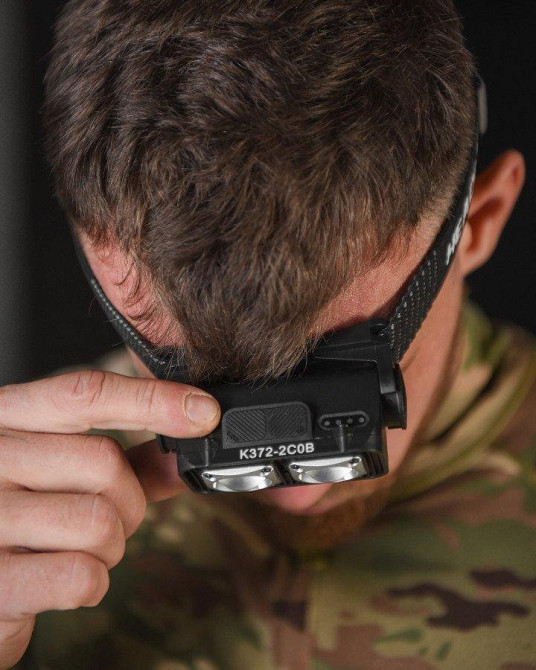 Ліхтарик на лоб налобний із червоним світлом якісний K372 R З сенсорний ВТ6356!!! Одеса - фото 3