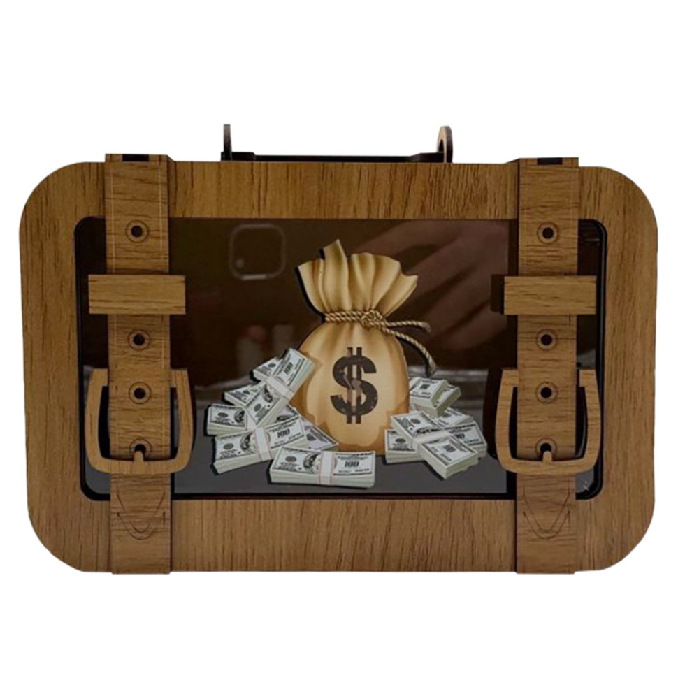 Деревянная копилка чемодан 