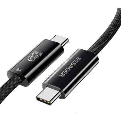 Дата кабель USB-C to USB-C 1.0m Thunderbolt 4 240W 8K60Hz black Essager (EXCTT4-PL01-P) Вінниця