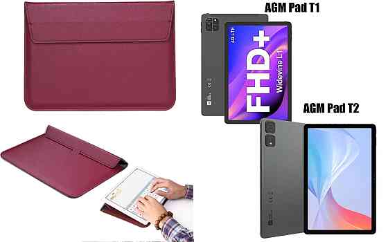 Чохол-конверт VitoCase для AGM PAD T1, AGM Pad T2, з функцією підставки для планшета Бордовий Київ