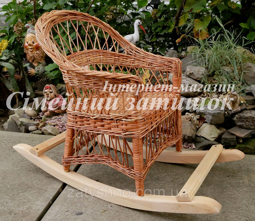 Дитяче крісло гойдалка з лози Київ - фото 1