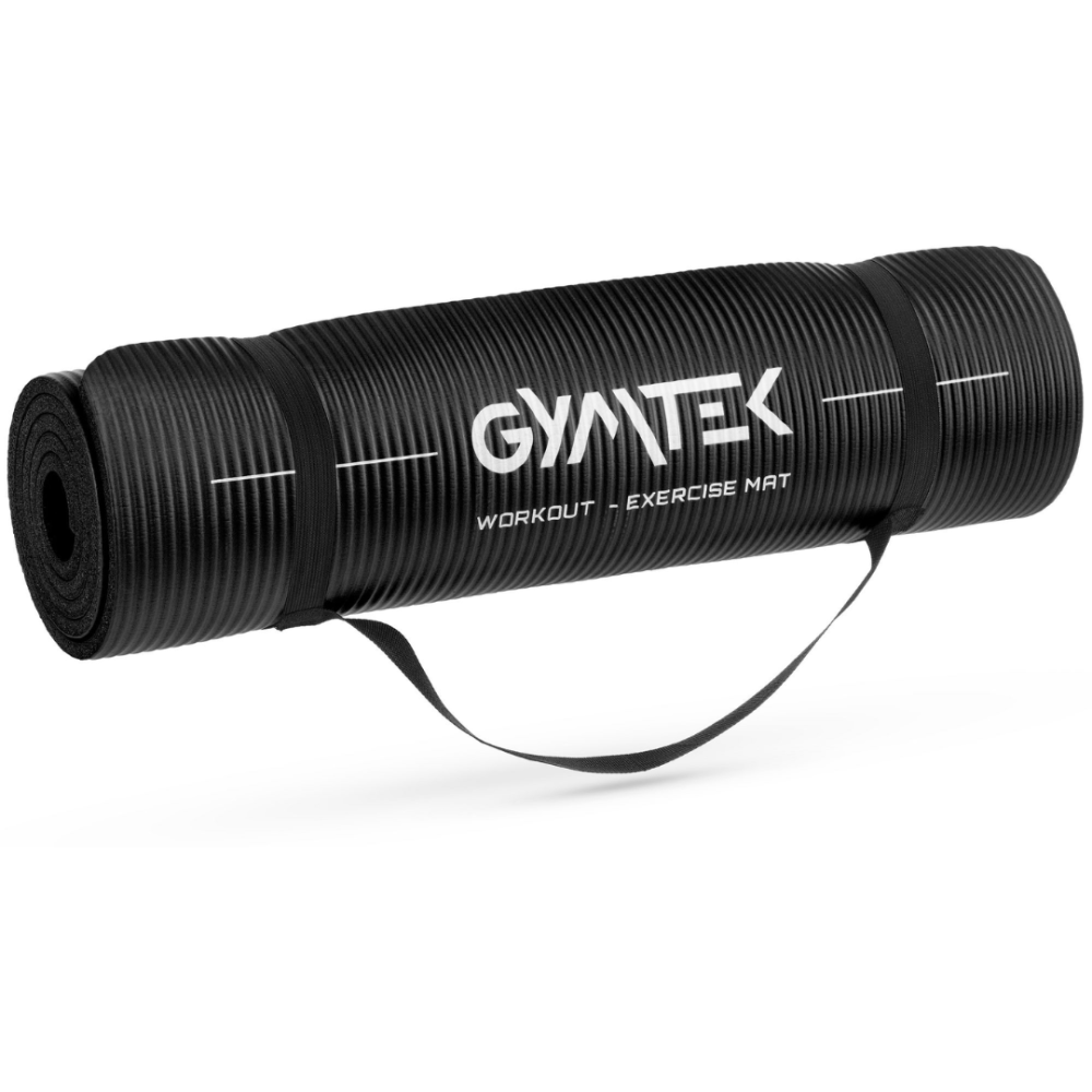 Коврик (мат) для йоги и фитнеса Gymtek NBR 1см черный Киев - изображение 7