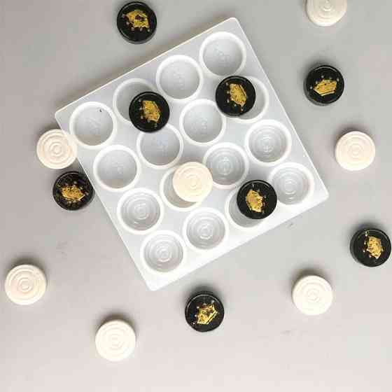 Молд из силикона Шашки 113 на 113 мм белый Киев